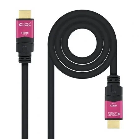 Nanocable Cable HDMI 2.0 4K de 25m, Negro/Rosa Nanocable Cable HDMI 2.0 4K de 25m, Negro/Rosa